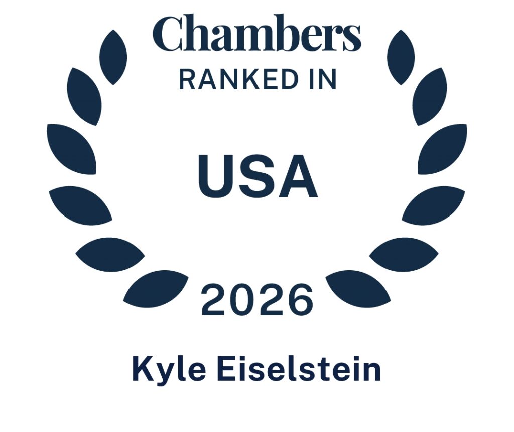 Chambers USA ranked attorney badge for Tennessee Litigation lawyer Kyle Eiselstein