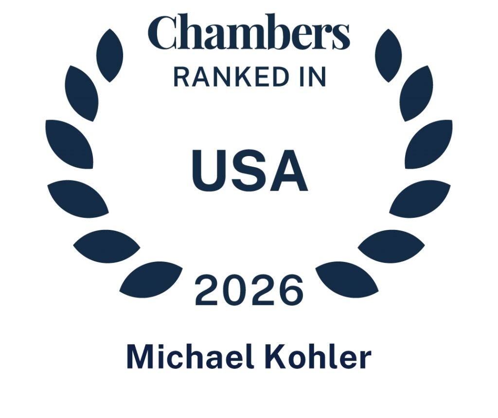 Chambers USA ranked attorney badge for Georgia Litigation and Appellate lawyer Michael Kohler
